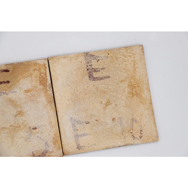 19th Century Set of Four Portuguese Tiles With a Baroque Border Motif For Sale - Image 12 of 12