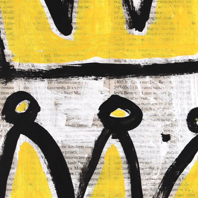 Two Kings Walk in - Original Pop Street Art Acrylic Painting on Newspaper by Gary John For Sale In Los Angeles - Image 6 of 6