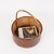 1970s Mid-Century Italian Rattan and Leather Basket, 1970s For Sale - Image 5 of 15
