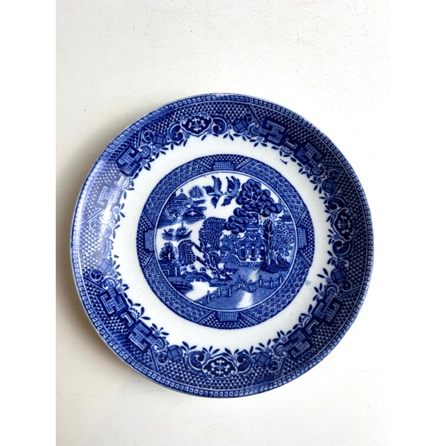 Late 19th Century Antique 19th Century English Blue and White Transferware Cups & Saucers Set- 14 Pieces For Sale - Image 5 of 6