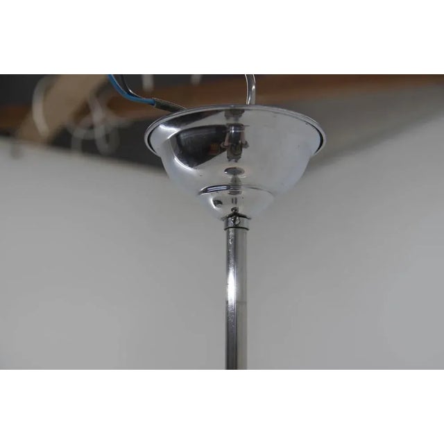 Glass Vintage Functionalist Chandelier, 1930s For Sale - Image 7 of 11
