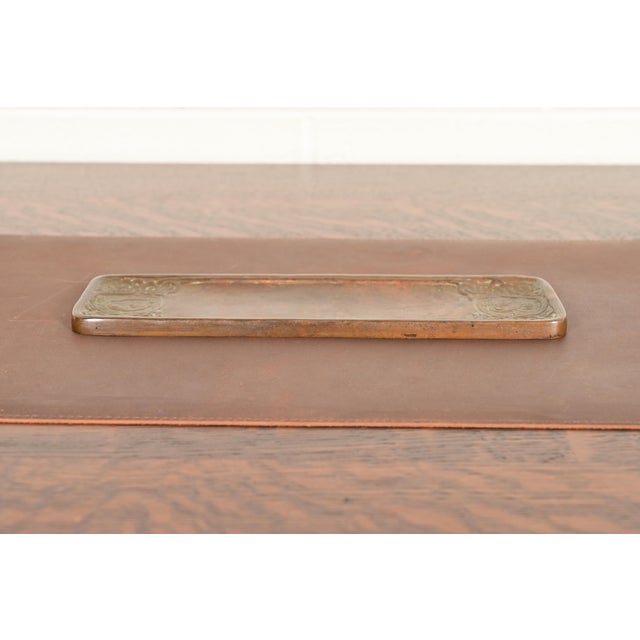 Tiffany Studios Tiffany Studios New York Zodiac Pattern Bronze Pen Tray For Sale - Image 4 of 12