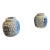 Chinese Blue and White Porcelain Pair of Ginger Jars With Double Happiness Symbols, Having Their Original Domed Lid For Sale