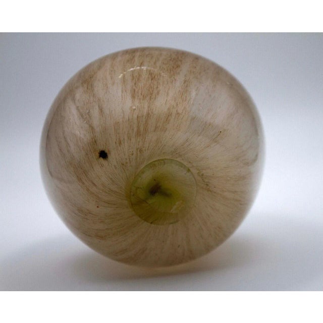 Glass Late 20th Century Willem Heesen Contemporary Earth Toned Art Glass Vessel with Swirl Line Design For Sale - Image 7 of 7