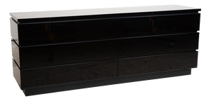 Cube Sideboard with Drawers in Black High Gloss Wood from Interlübke