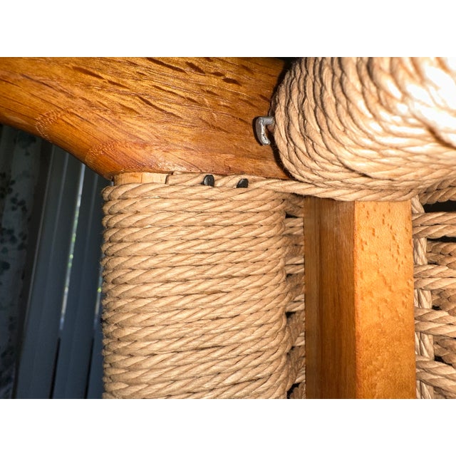 Brown 1950s Hans J. Wegner Ch23 Danish Modern Oak & Paper Cord Dining Chair For Sale - Image 8 of 9