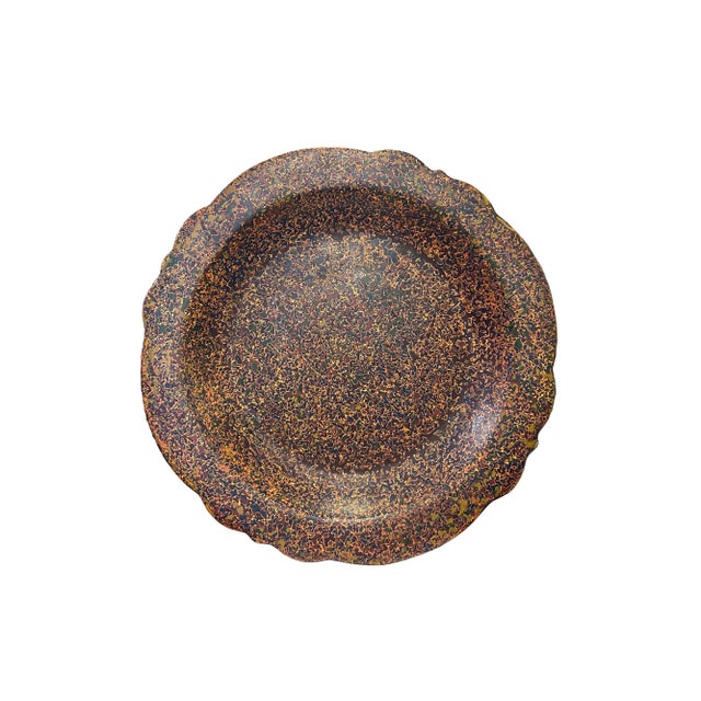 Handmade Blood Red Multi-Layer Lacquer Wood Display Disc Plate For Sale In San Francisco - Image 6 of 9