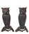 Large Pair of Vintage Arts and Crafts Rustic Victorian Owl Andirons With Glass Eyes For Sale In New York - Image 6 of 14