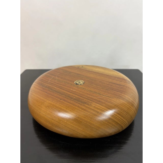 Brown Handmade Teak Bowl, Westphalia, Germany, 1960s For Sale - Image 8 of 10