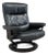 Ekornes Stressless Black Leather Reclining Lounge Chair For Sale