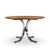Mid 20th Century Osvaldo Borsani for Stow & Davis Mid Century Starburst Walnut and Steel Oval Dining Table For Sale - Image 5 of 7