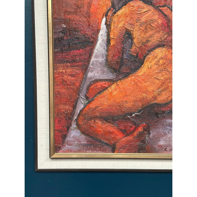 Renzo Ugolini, Nude Reclined Woman, 1950s, Oil Painting on Canvas, Framed For Sale - Image 17 of 18