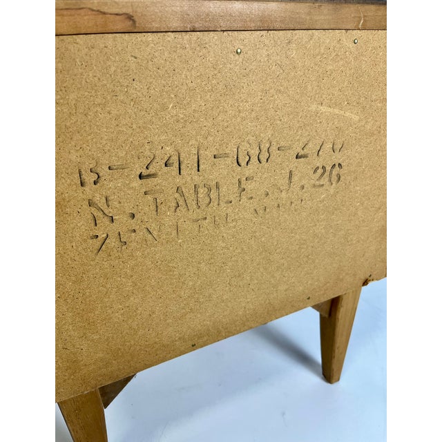 Mid-Century Modern Bassett "Zenith" Series Walnut Nightstand With Sculpted Geometric Pull For Sale - Image 12 of 13