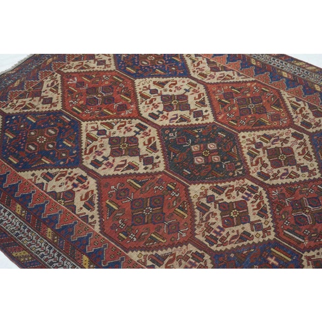 Red Antique Afshar Rug 5'3'' x 6'4'' For Sale - Image 8 of 11