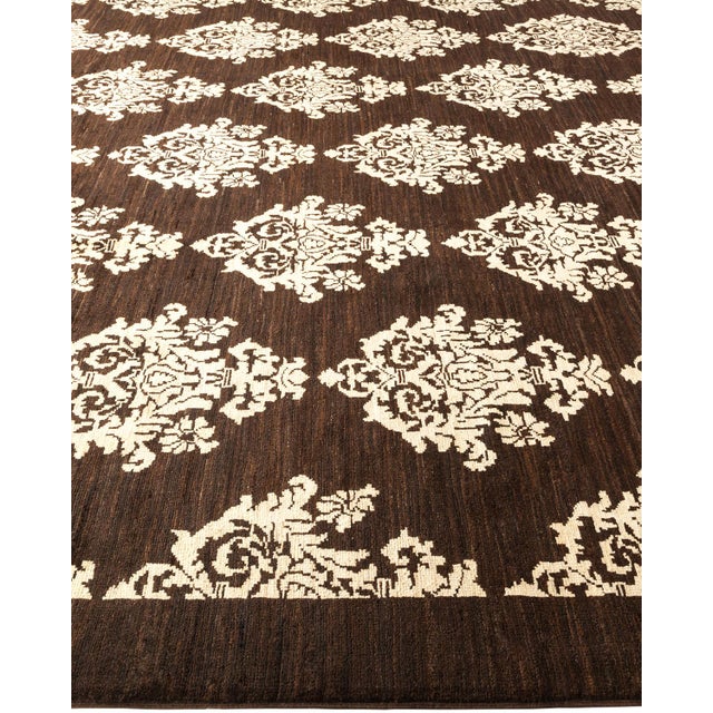 Solo Rugs Eclectic Collection Hand-Knotted Area Rug - Brown Collection 9' 0" X 12' 4" For Sale - Image 4 of 10