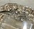 Lunt Silver Lunt Silverplate Two‑Compartment Serving Dish v-38, 12” × 9”, Heavy Ornate Floral Divider - Entertaining, Barcart, Palm Beach Regency - See Pics! For Sale - Image 4 of 8