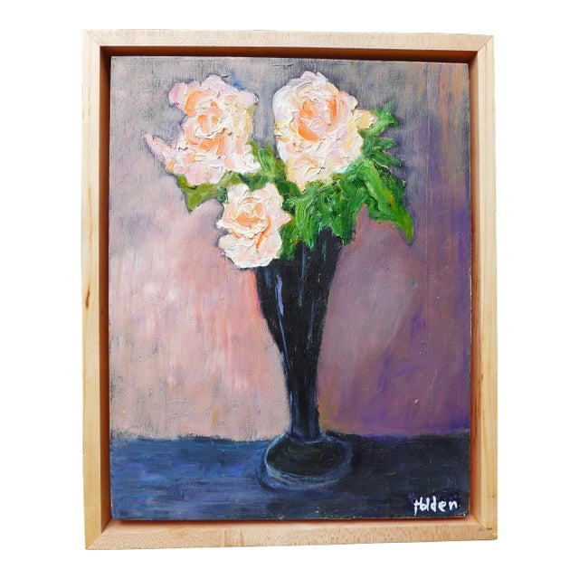 "French Flowers in a Vase" Contemporary Oil Painting For Sale