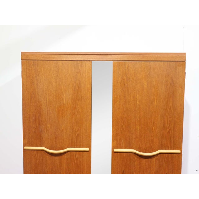 Mid Century Modern Vintage Teak Triple Armoire Wardrobe by Stonehill For Sale - Image 10 of 14