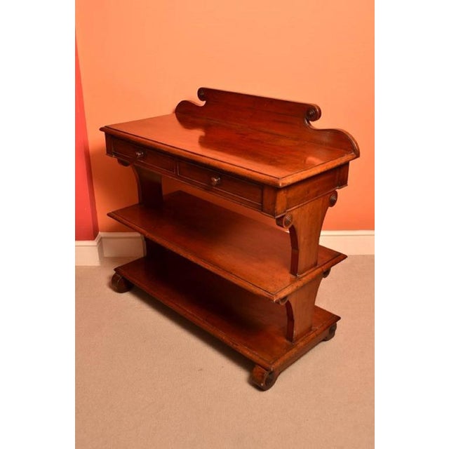 19th Century Victorian Mahogany Serving Table Buffet For Sale - Image 4 of 11