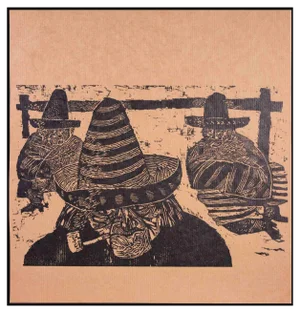 Mexican, Original Woodcut Print, Early 20th-Century