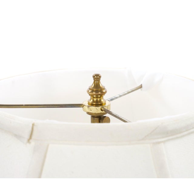 French Pair of Gilt Bronze Louis XVI-Style Three-Light Candelabra Table Lamps For Sale - Image 13 of 15