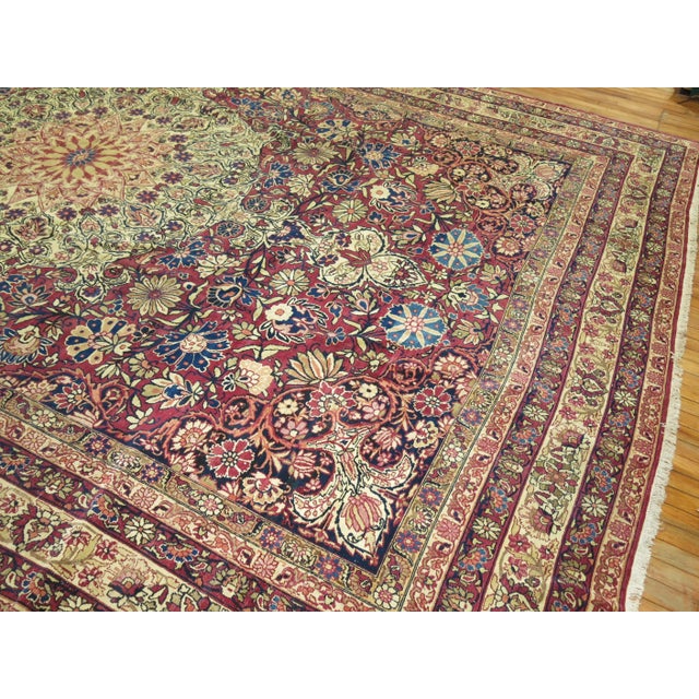 An authentic one of a kind lavar Kirmanshah rug. 10'9'' x 16'6'' The color palette of Laver Kirman rugs is unusually soft...