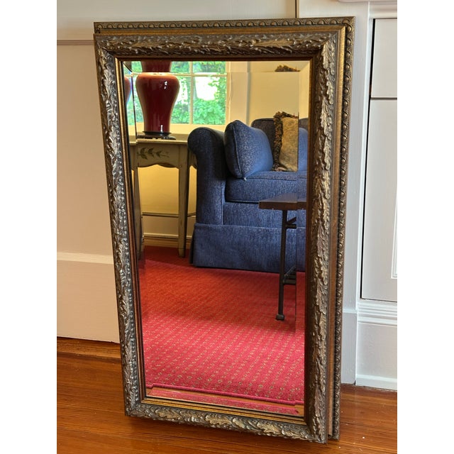 Traditional Custom Framed Vintage Wood Mirror For Sale - Image 3 of 6