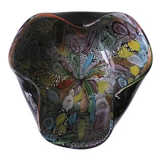 Italian Murano Millefiori Art Glass Bowl, Circa 1960s For Sale