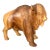Vintage Wooden American Bison Buffalo Statue Carving For Sale