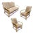 Restored "1949er" Rattan Sofa & Lounge Chairs Livingroom Set by Heywood Wakefield For Sale