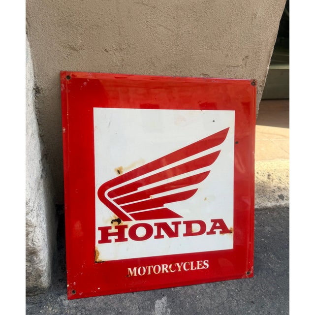 Mid-Century Modern Vintage Honda Sign in Iron, 1950s For Sale - Image 3 of 6