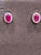 2010s 1 Carat Oval Natural Ruby and Diamond Stud Post Earrings 14 Karat White Gold For Sale - Image 5 of 18