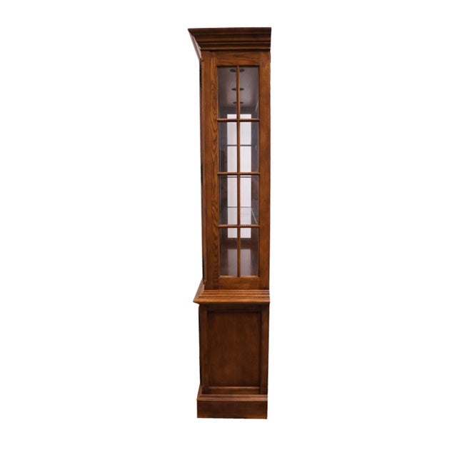 Drexel Furniture Chatham Oaks Collection Early American Country Style 60" Lighted Display China Cabinet 186-435-6 For Sale - Image 14 of 16