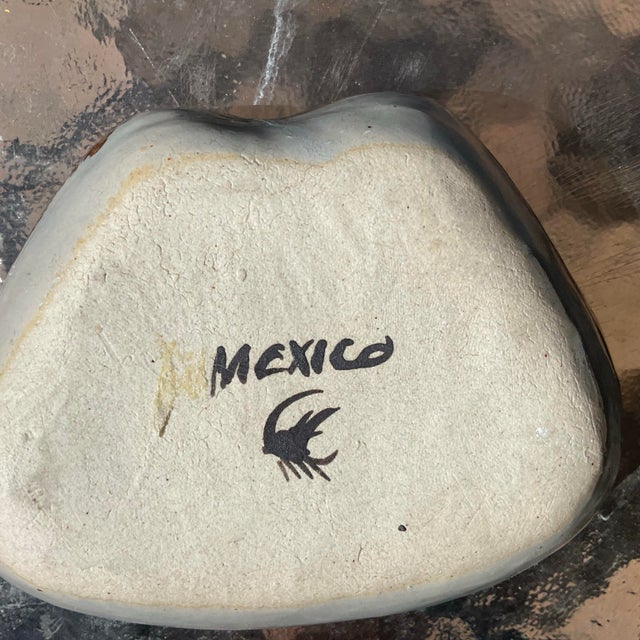 Folk Art 1960s Tonala Chip and Dip Set Signed Ken Edwards- 7 Pieces For Sale - Image 3 of 3