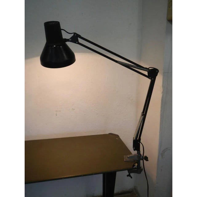Black Mid-Century Adjustable Table Lamp, 1950s For Sale - Image 8 of 9