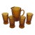 1960s Indiana Whitehall Amber Colony Cubist Beverage Set - Set of 5 For Sale
