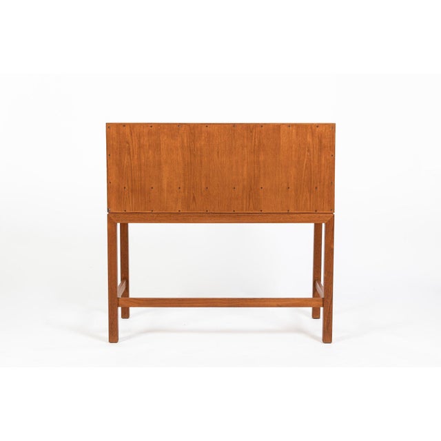 Danish Mid-Century Modern Teak Dropdown Secretary Desk, 1960s For Sale In Detroit - Image 6 of 18