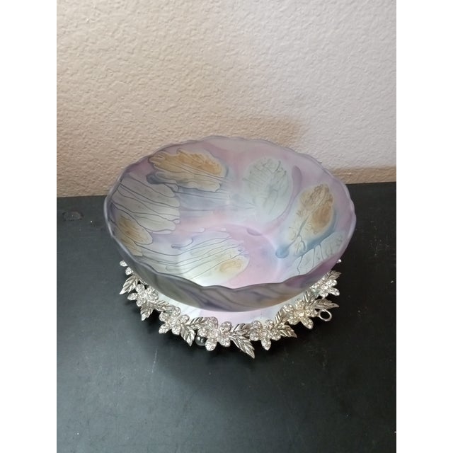 Glass 1980s Stunning Reuven Glass From Israel Scalloped Bowl For Sale - Image 7 of 7