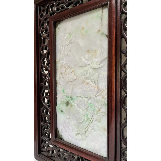 Antique White Mid 20th Century Jade and Wood Carving Stand Representing Summer For Sale - Image 8 of 11