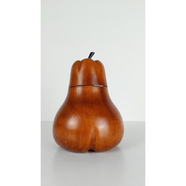 Mid-Century Fruitwood Pear Tea Caddy, 1930s For Sale - Image 10 of 18