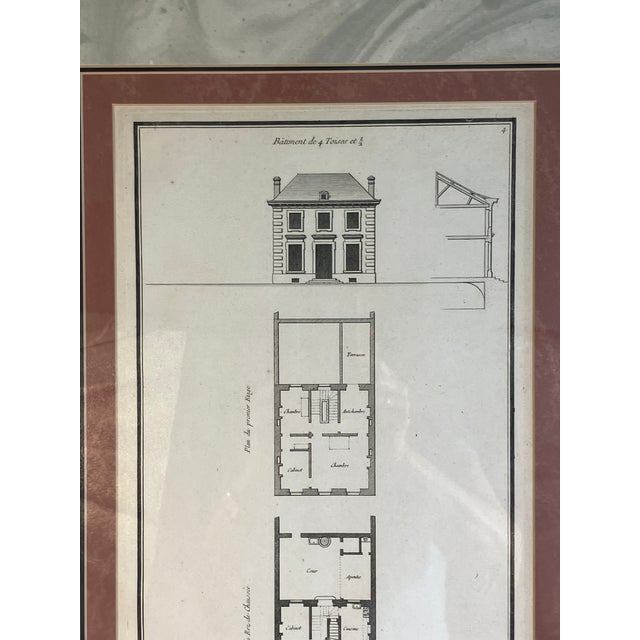 Early 19th Century Set of 18th-Century French Architectural Engravings – Framed Pair For Sale - Image 5 of 16