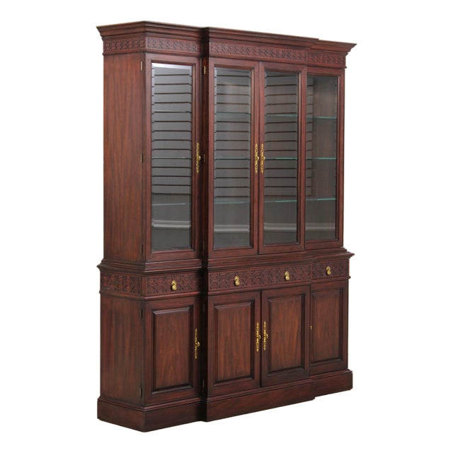 Henkel Harris Model 2386 Mahogany Breakfront For Sale