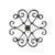 2020s Hand-Forged Wrought Iron Wall Decor (Symmetrical Scroll & Rosette) 3D Architectural Wall Art For Sale - Image 5 of 5