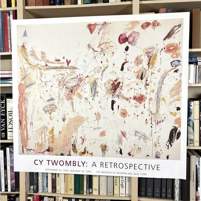 Mediterranean Cy Twombly "Untitled 1961" Large Original 1994 Retrospective the Museum of Modern Art Exhibition Poster For Sale - Image 3 of 13