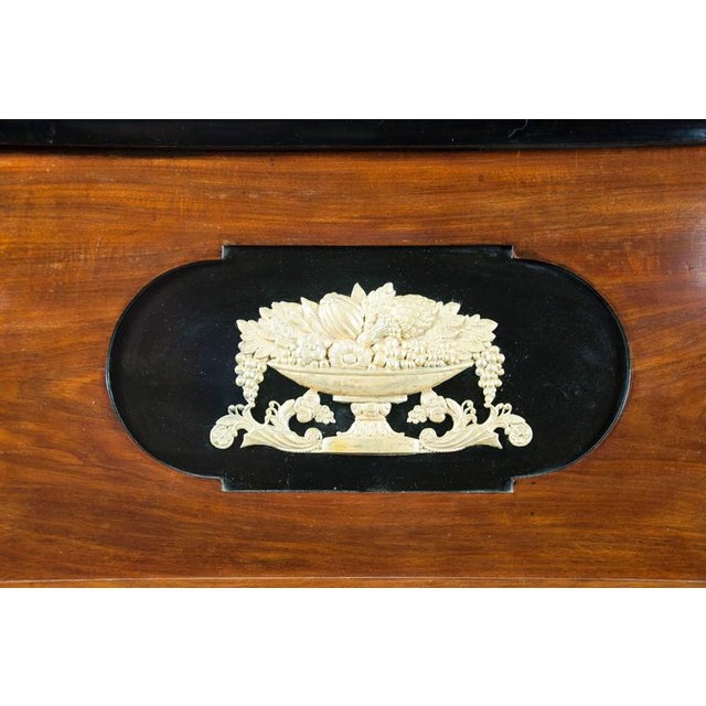 Biedermeier Biedermeier Mahogany, Ebonized and Bronze-Mounted Pier Mirror For Sale - Image 3 of 8