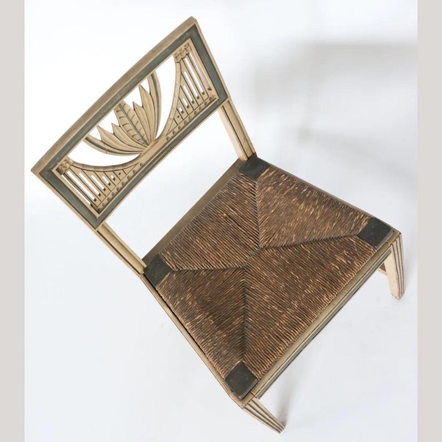 Neo-Classical Painted Dining Chairs, 1890s, Set of 4 For Sale - Image 5 of 8