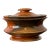 Vintage Original Turned Wood Lidded Bowl For Sale