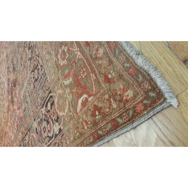 Brown Antique Tabriz Carpet, Persian Rug, Handmade Oriental, Terracotta, Brown, Beige For Sale - Image 8 of 12