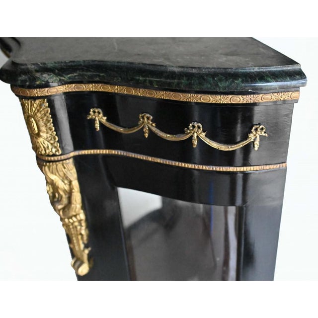 Paint French Boulle Display Cabinet Credenza For Sale - Image 7 of 9