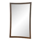 Vintage Mid Century Modern Concave Sided Wall Mirror. For Sale